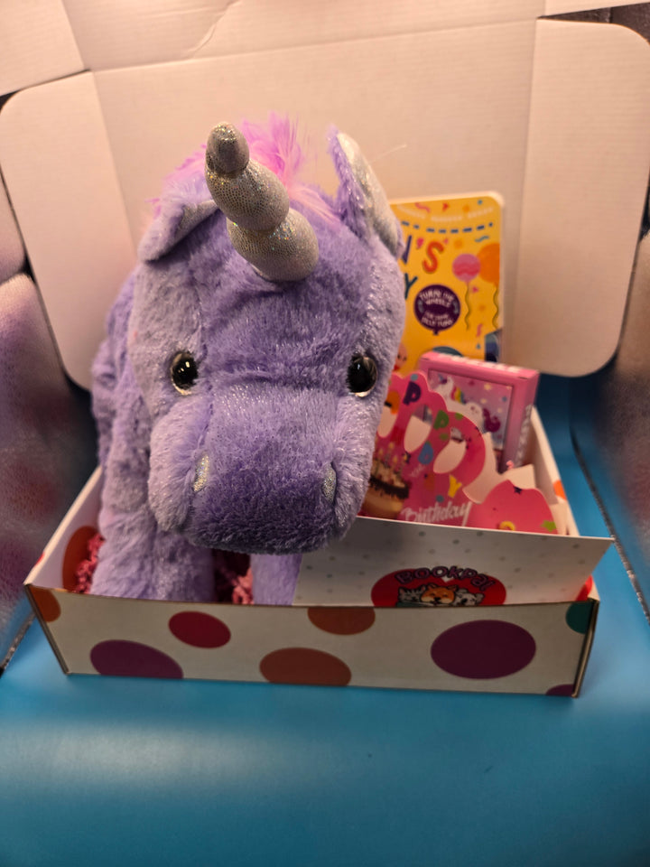 "Unicorn Dreams Birthday Box" School Age box age 5-7